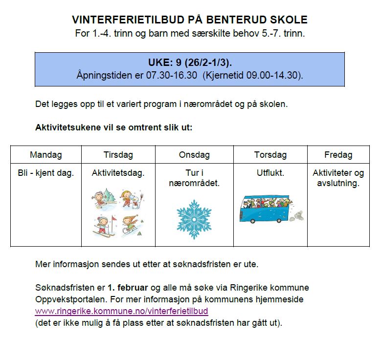 Plakat vinterferietilbud høsten 2024