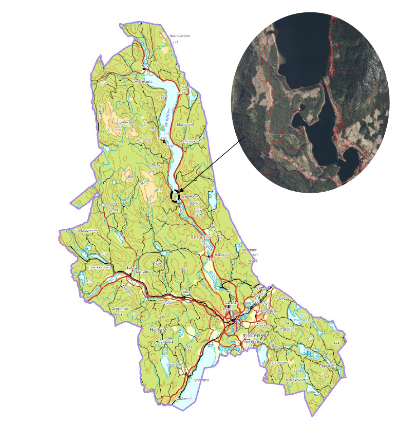 Oversikt over planområdet for 484 Olsvika 